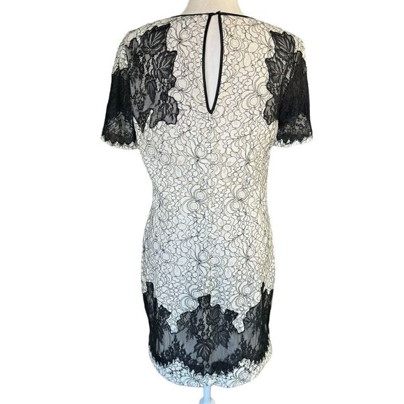 Karen Millen Lace Applique Patchwork Dress, Size 10, Ivory/Black RRP£215 DV276 - Picture 4 of 9